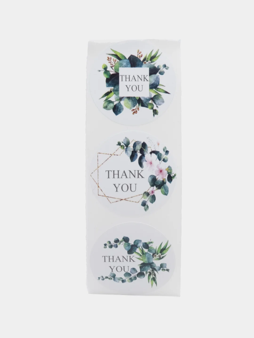Лесной зеленый набор наклеек с надписью "Thank you", "Спасибо"