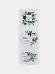 Лесной зеленый набор наклеек с надписью "Thank you", "Спасибо"