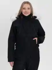 Черный женский горнолыжный комбинезон
