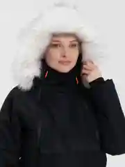 Черный женский горнолыжный комбинезон