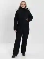 Черный женский горнолыжный комбинезон