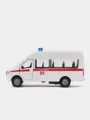 Белый машина "Технопарк. Газель Next" Скорая, ДПС, Такси, металлическая, 12 см, 3 вида