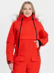 Красный женский горнолыжный комбинезон