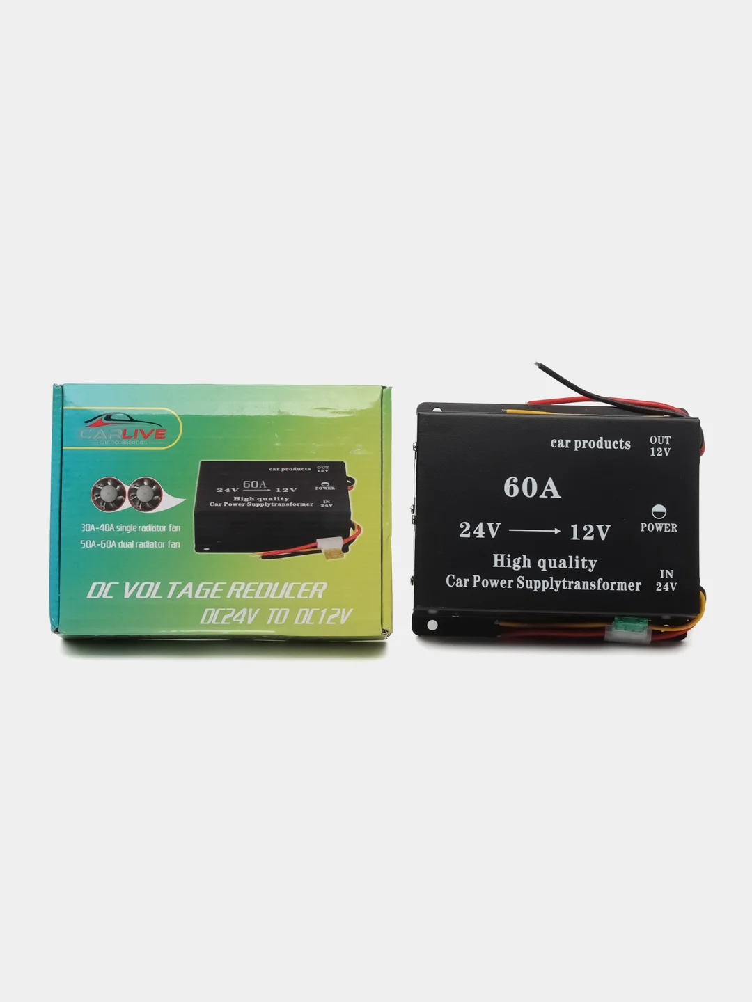 Синий преобразователь напряжения, 24-12V, 30А, 60А