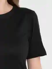 Угольный футболка женская черная базовая