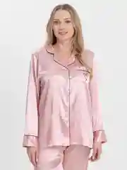 Красный пижама со штанами, атласная