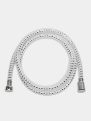 RAIN Шланг для душа 150см, 1/2"(Имп)-1/2"(Имп), ПВХ, латунь, антитвист, серебристо-белый