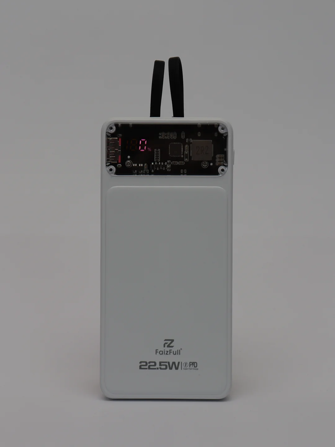 Белый внешний аккумулятор с быстрой зарядкой, Lightning, Type-C, Powerbank