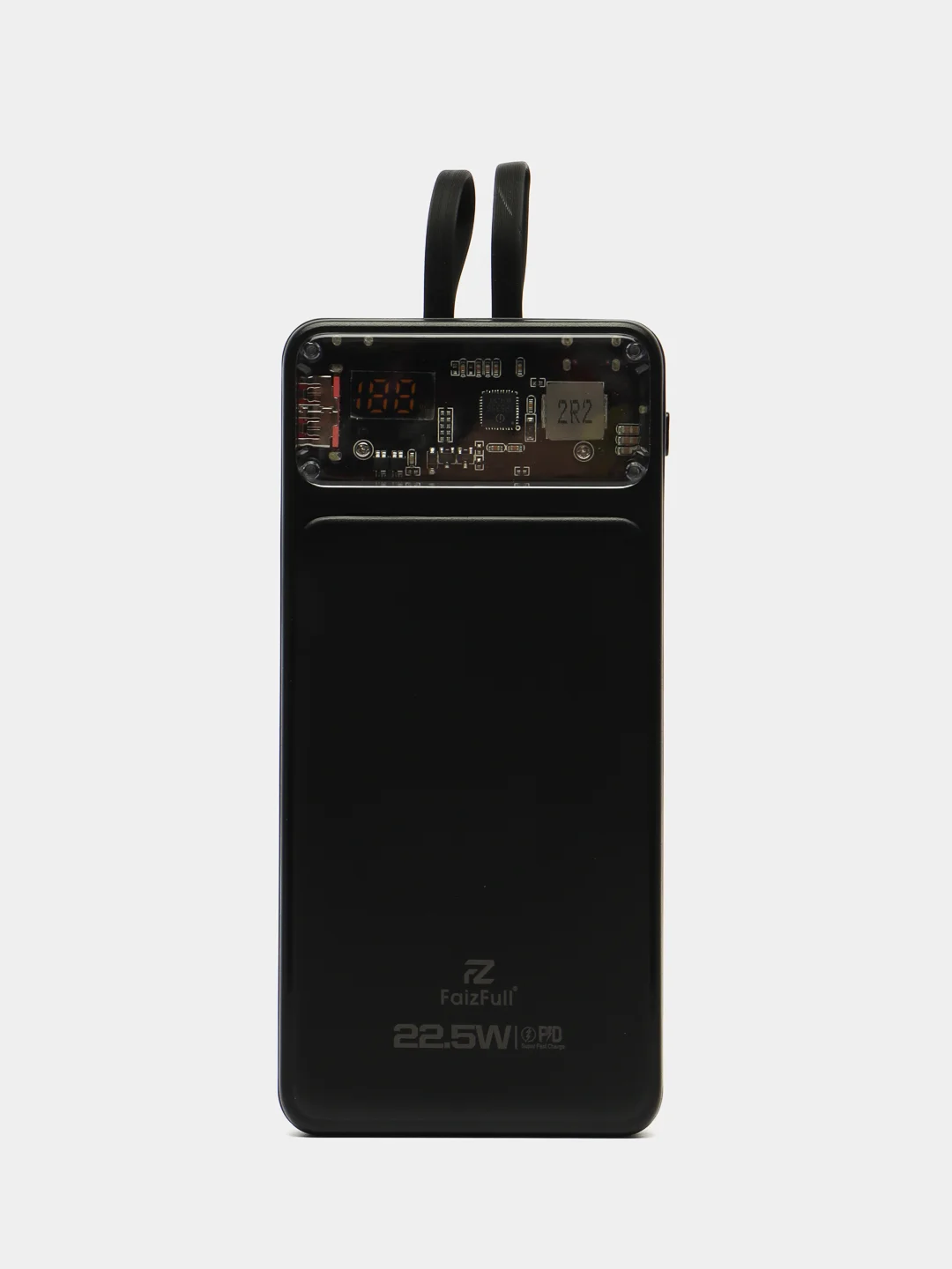 Черный внешний аккумулятор с быстрой зарядкой, Lightning, Type-C, Powerbank