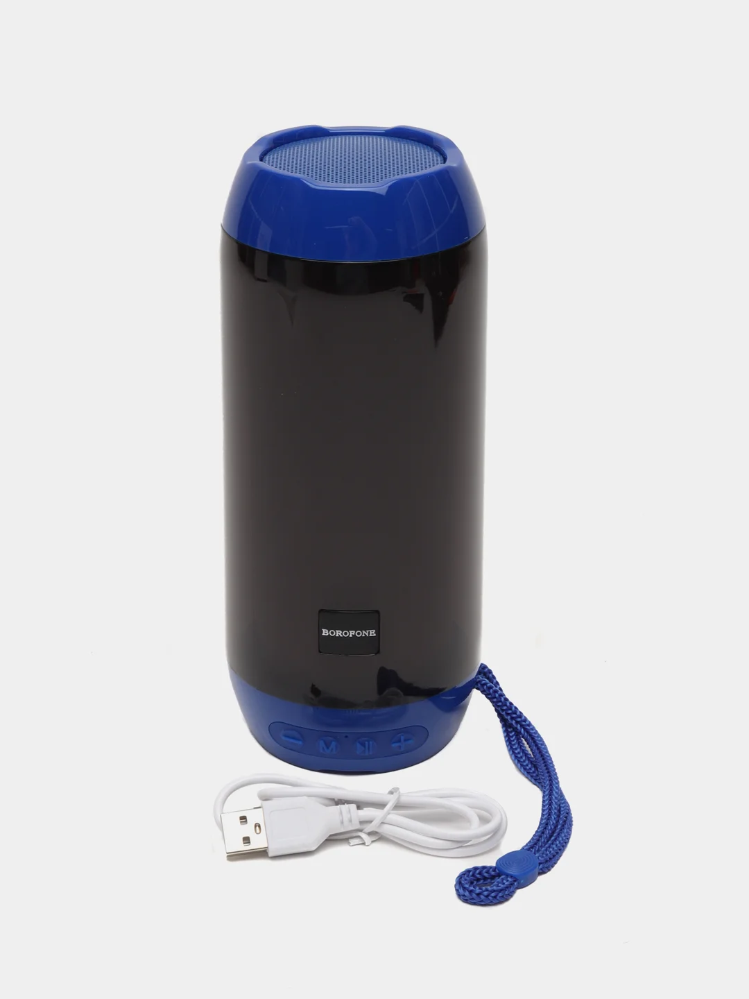 Синий колонка беспроводная Borofone BR25, с подсветкой, Bluetooth, microSD / USB / FM / RGB