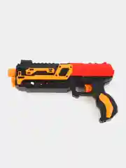 Черный детский пистолет бластер с мягкими пулями Shooting Game XH-021