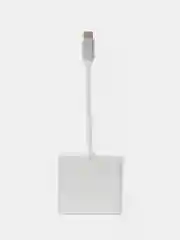 Серебряный адаптер, переходник USB 3.0, Type-C/Thunderbolt и HDMI 4K, хаб для Macbook