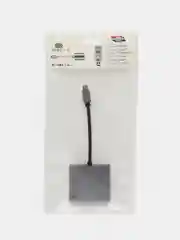 Серый адаптер, переходник USB 3.0, Type-C/Thunderbolt и HDMI 4K, хаб для Macbook