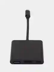 Черный адаптер, переходник USB 3.0, Type-C/Thunderbolt и HDMI 4K, хаб для Macbook