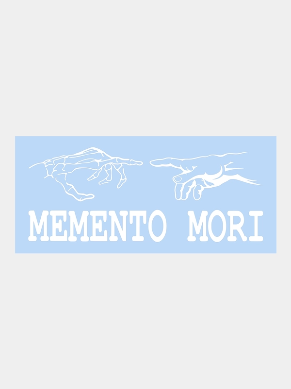 Наклейка на автомобиль "MEMENTO MORI" без фона виниловая
