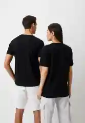 Черный футболка UNIQLO DRY, круглый вырез, короткий рукав
