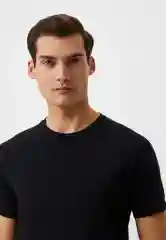 Черный футболка UNIQLO DRY, круглый вырез, короткий рукав