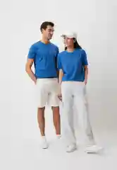 Голубой футболка UNIQLO DRY, круглый вырез, короткий рукав