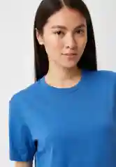 Голубой футболка UNIQLO DRY, круглый вырез, короткий рукав