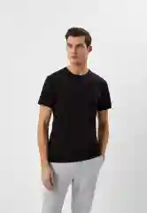 Черный футболка UNIQLO AIRism c хлопком