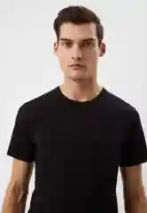 Черный футболка UNIQLO AIRism c хлопком