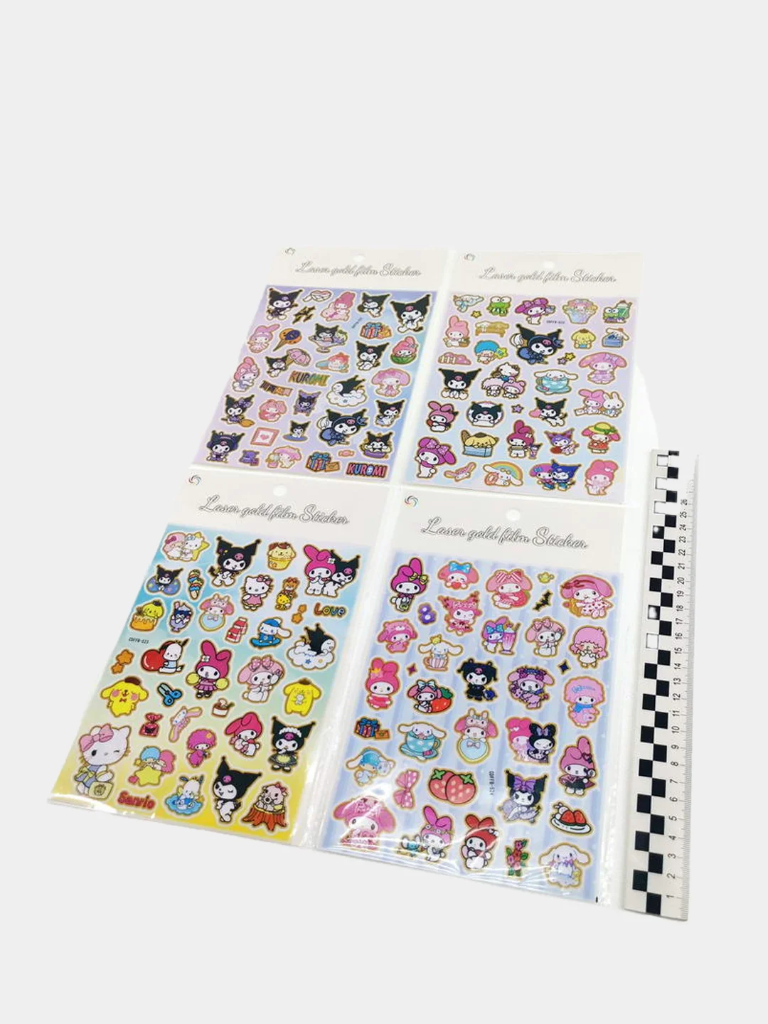 Багровый наклейки для стикербомбинга, Kuromi, Melody, Hello Kitty, Sinnamoroll. Стикерпак, Куроми