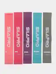 SILAPRO набор фитнес резинок 5 шт: 2,5 кг, 4,5 кг, 7 кг, 9 кг, 14 кг, 60 х 5 см, латекс