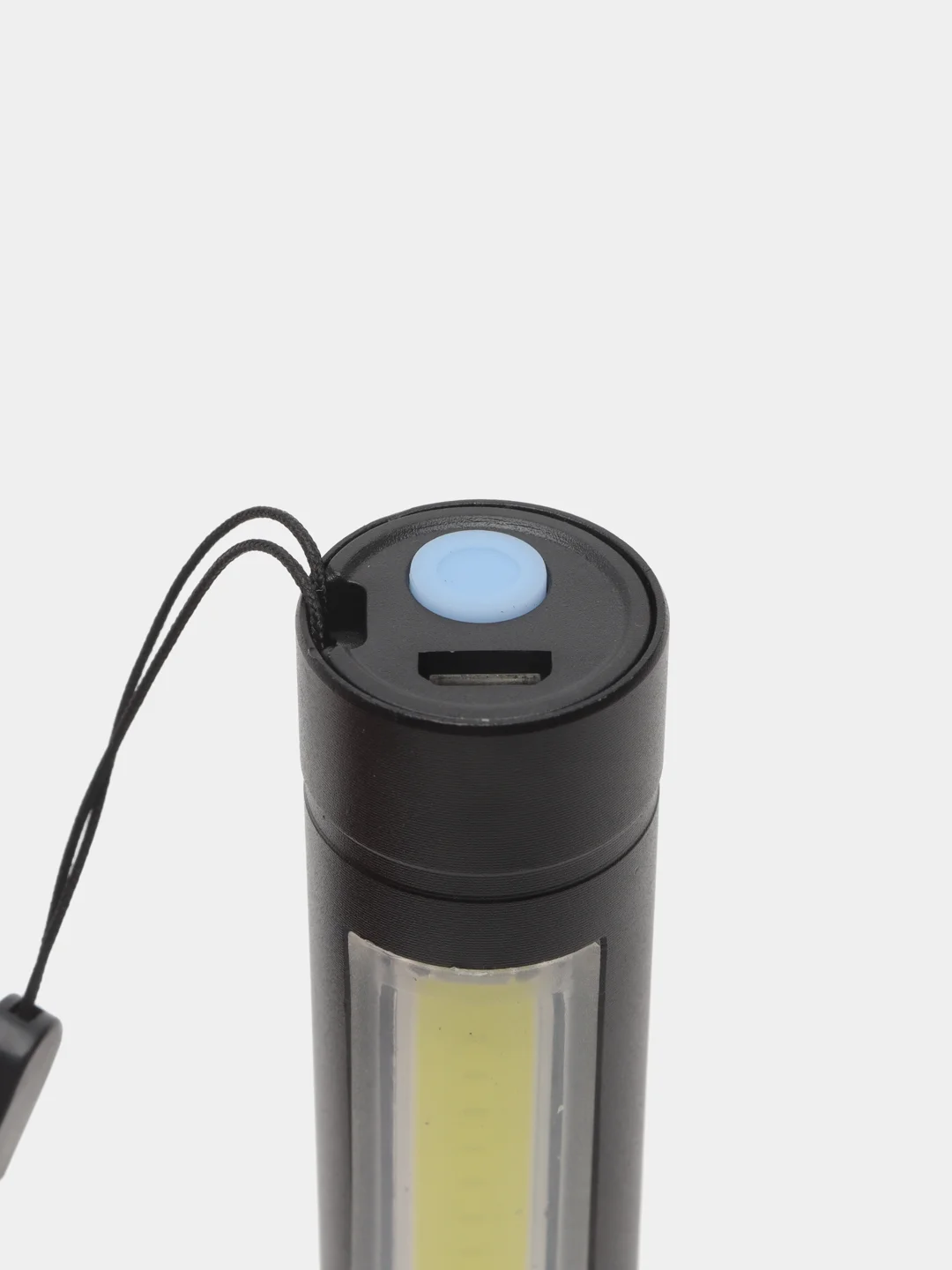 ЕРМАК фонарик, LED + COB, 400 мАч, USB кабель, 2 х 2 х 8,6 см, 3 режима