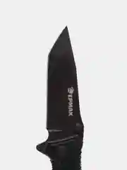 Черный нож туристический, складной, компактный, ЕРМАК, нержавеющая cталь