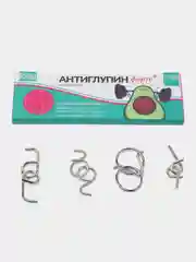 Набор головоломок "Антиглупин", 4 металлические головоломки