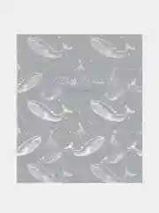 Белый тетрадь 48 листов, "Pretty whale", клетка, "софт-тач" ламинация