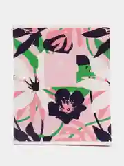 Розовый тетрадь 48 листов, "Nature pattern", клетка, матовая ламинация