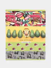 Желтый тетрадь "Я люблю Avocado!", 48 листов, клетка