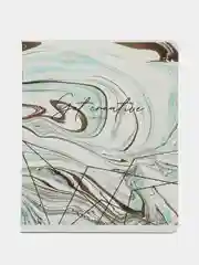 Бирюзовый тетрадь "Vivid marble", 48 листов, клетка, "софт-тач" ламинация, тиснение фольгой