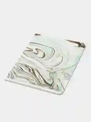 Бирюзовый тетрадь "Vivid marble", 48 листов, клетка, "софт-тач" ламинация, тиснение фольгой