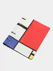 Тетрадь на кольцах из экокожи 80 листов "Utility. Mondrian", тонированный блок