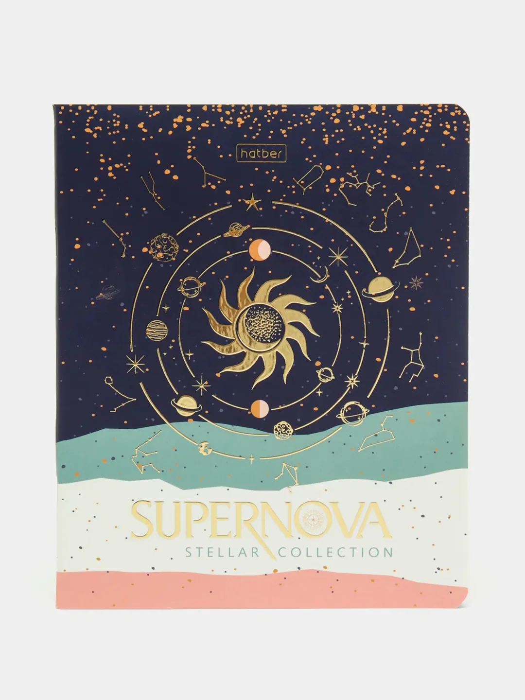 Бронзовый тетрадь "Supernova", матовая ламинация, 48 листов