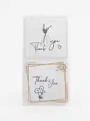 Молочный набор наклеек с надписью "Thank you", "Спасибо"