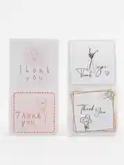 Молочный набор наклеек с надписью "Thank you", "Спасибо"