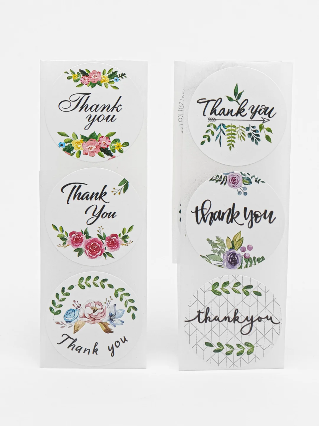 Мятный набор наклеек с надписью "Thank you", "Спасибо"