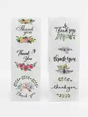 Мятный набор наклеек с надписью "Thank you", "Спасибо"