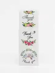 Мятный набор наклеек с надписью "Thank you", "Спасибо"