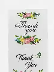 Мятный набор наклеек с надписью "Thank you", "Спасибо"