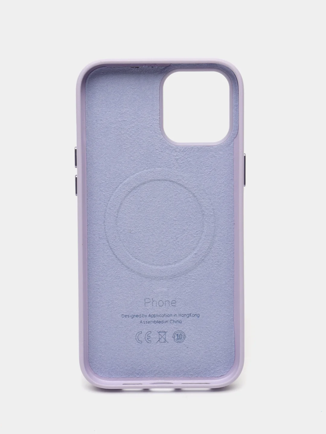 Лавандовый кожаный чехол-накладка для iPhone 11, 12, 13, 14, 15 Mini, Plus, Pro, Pro Max с MagSafe