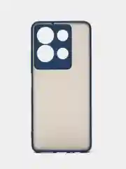 Синий чехол на Infinix Note 30 (Инфиникс Нот 30), пластиковый, матовый, с цветными кнопками