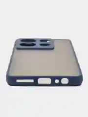 Синий чехол на Infinix Note 30 (Инфиникс Нот 30), пластиковый, матовый, с цветными кнопками