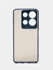 Синий чехол на Infinix Note 30 (Инфиникс Нот 30), пластиковый, матовый, с цветными кнопками