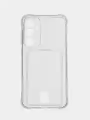 Марсала чехол для Samsung Galaxy S23 FE (Самсунг Галакси С23 ФЕ), прозрачный, с карманом для карты