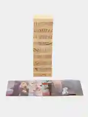 Пурпурный настольная игра Дженга/ Джанга (Падающая башня) для детей Смешарики, Тачки, Холодное сердце