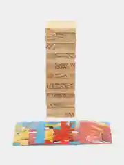 Пурпурный настольная игра Дженга/ Джанга (Падающая башня) для детей Смешарики, Тачки, Холодное сердце